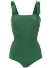 Adriana Degreas Bow Details Swimsuit In Green