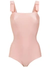 Adriana Degreas Swimsuit With Ribbon Straps In Pink