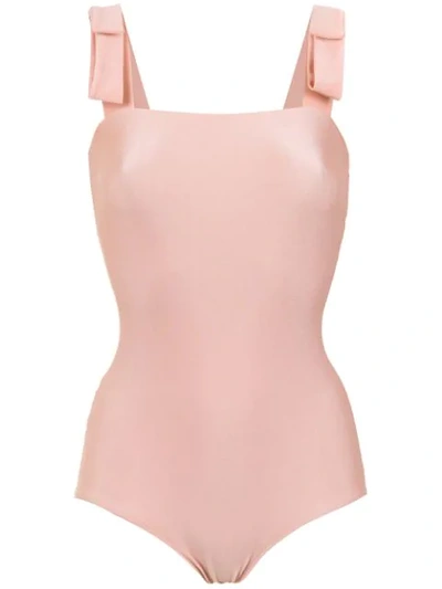 Adriana Degreas Swimsuit With Ribbon Straps In Pink