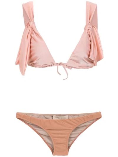 Adriana Degreas Tied Porto Bikini Set In Pink