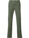 Incotex Slim Fit Chinos In Green