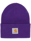 Carhartt Rolled Beanie In Purple