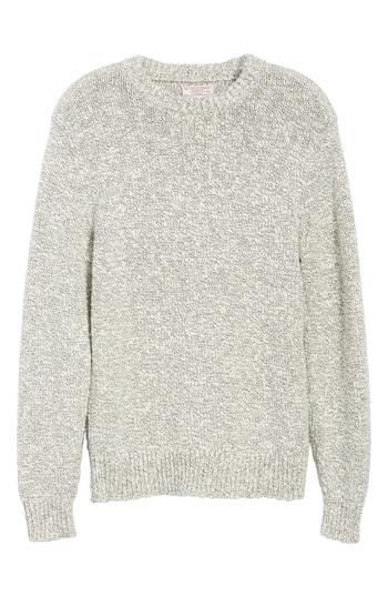 J Crew Wallace Barnes Crewneck Marled Cotton Sweater In Dark