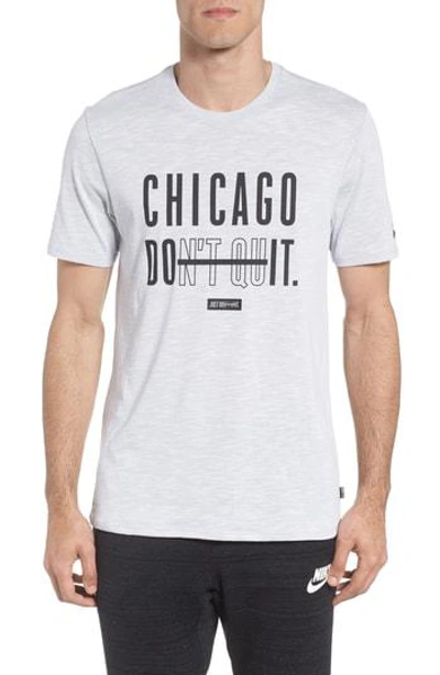 Nike Dry Chicago Don't Quit T-shirt In White/ Htr | ModeSens