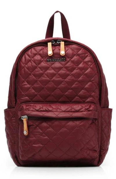 Mz Wallace Small Metro Backpack - Burgundy In Maroon