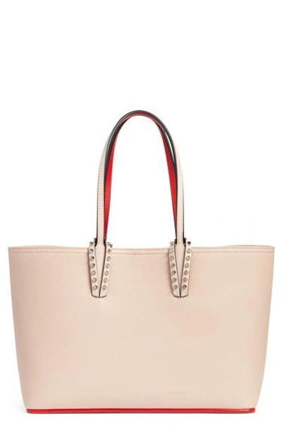 Christian Louboutin Small Cabata Calfskin Leather Tote In Ballerina/ Ballerina