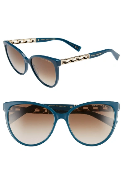 Marc Jacobs 57mm Gradient Cat Eye Sunglasses - Blue