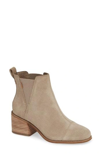 Toms Esme Bootie In Desert Taupe Suede