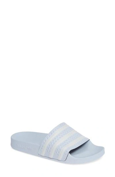 Adidas Originals 'adilette' Slide Sandal In Aero Blue/ Aero Blue