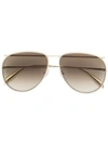 Alexander Mcqueen Eyewear Aviator Sunglasses - Gold