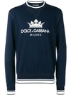 Dolce & Gabbana Logo Sweatshirt In Blue