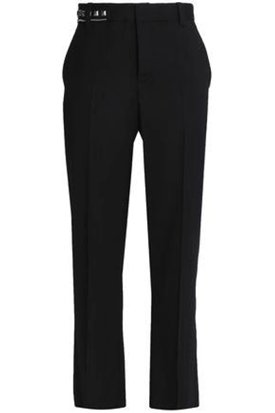 Marc Jacobs Woman Studded Wool Straight-leg Pants Black