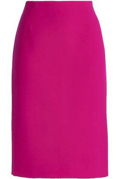 Marc Jacobs Woman Wool-crepe Pencil Skirt Magenta