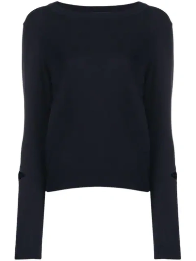 Stefano Mortari Cut Out Slim-fitted Pullover - Blue