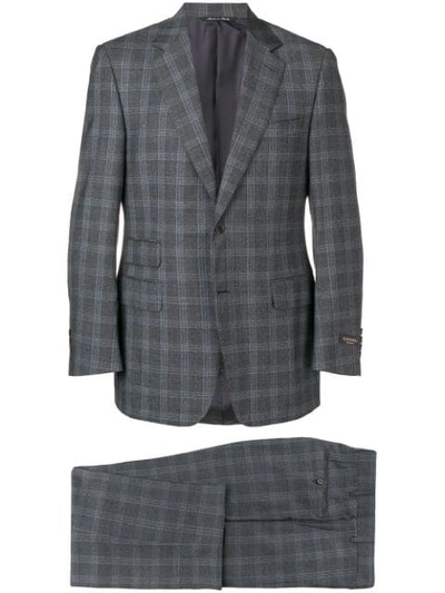 Canali Two-piece Checked Suit - Grey