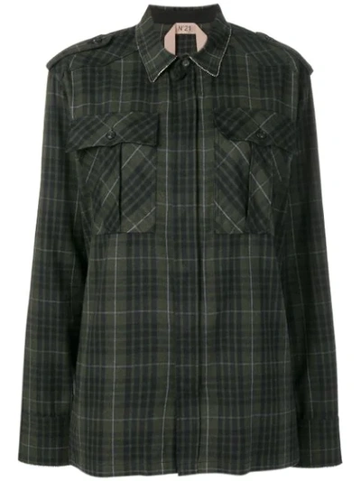N°21 Checked Pocket Shirt In Green