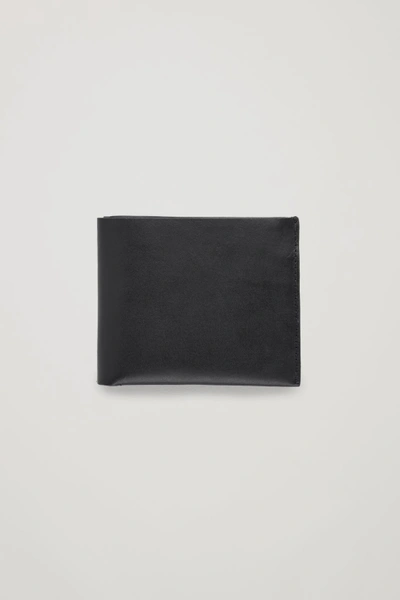 Cos Folded Leather Wallet In Black