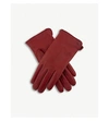 Dents Faux-shearling Leather Gloves In Berry