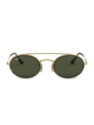 Ray Ban Rb3847 52mm Oval Sunglasses In Gold