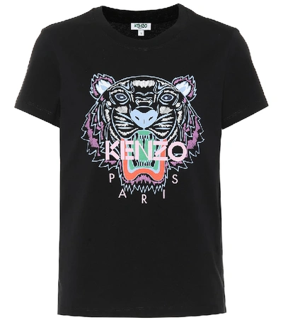 Kenzo Tiger Classic Cotton T-shirt In Black