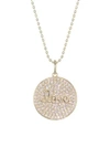 Sydney Evan Women's 14k Yellow Gold & Pavé Diamond Love Script Charm Necklace