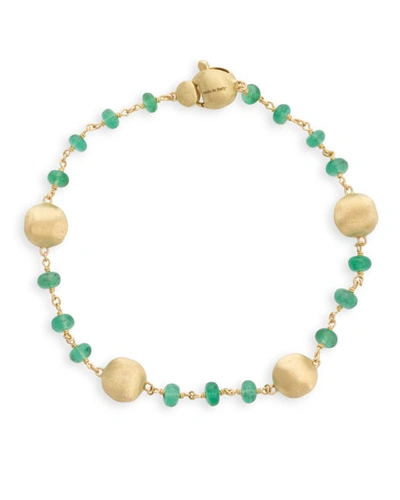 Marco Bicego 18k Gold Africa Emerald Bracelet