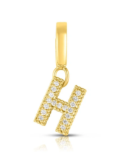 Roberto Coin 18k Gold & Diamond Letter H Charm