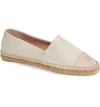 Tory Burch Colorblock Flat Canvas Espadrilles In Sea Shell Pink