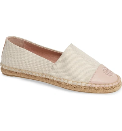 Tory Burch Colorblock Flat Canvas Espadrilles In Sea Shell Pink