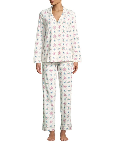 Bedhead Holiday Snowflake Classic Pajama Set In White Pattern