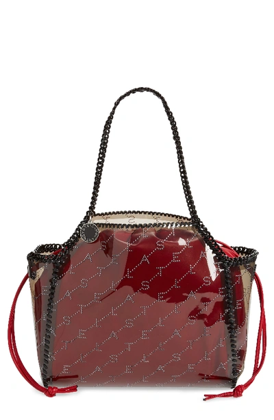 Stella Mccartney Falabella Medium Clear Tote Bag In Red/ Fumee | ModeSens