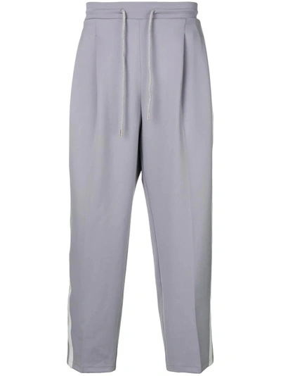 Ader Error Side Stripe Track Pants In Grey