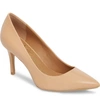 Calvin Klein 'gayle' Pointy Toe Pump In Blush/ Nude Leather