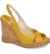 Jimmy Choo Amely Slingback Wedge Sandal In Saffron