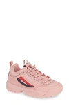 Fila Disruptor Ii Premium Sneaker In Pink Shadow/ Navy/ Red