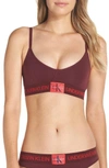 Calvin Klein Logo Bralette In Phoebe
