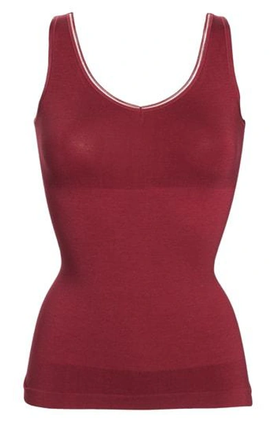 Yummie Seamlessly Shaped 2-way Reversible Tank In Red Plum