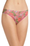 Hanky Panky Pearl River Peonies Original-rise Thong In Multi