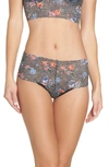 Hanky Panky Checkered Past Lace Retro Thong In Checkered Floral