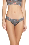 Hanky Panky Checkered Past Original Rise Thong In Checkered Floral