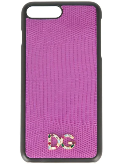 Dolce & Gabbana Logo Iphone 7 Plus Case In Purple