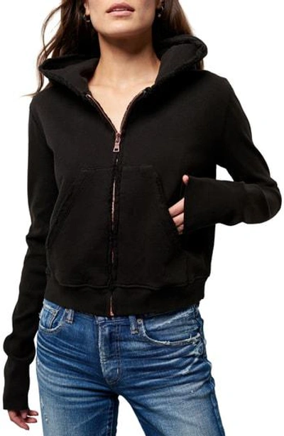 Frank Eileen Tee Lab Zip Front Hoodie In Blackout Modesens