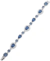 Givenchy Stone & Crystal Halo Link Bracelet In Rhodium