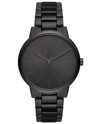 Armani Exchange Men's Black Stainless Steel Bracelet Watch 42mm