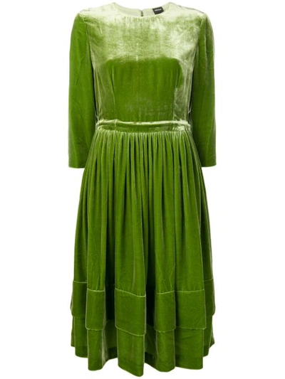 Aspesi Pleated Dress In Green