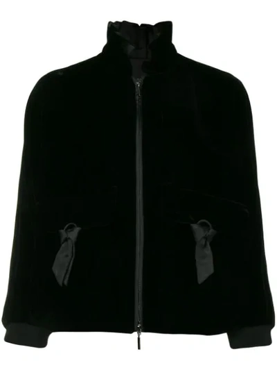 Emporio Armani Ribbon Detail Jacket - Black