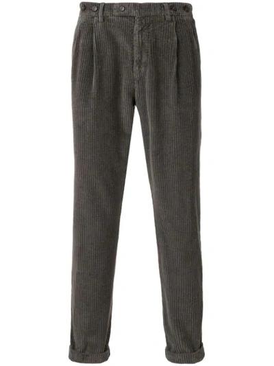 Berwich Corduroy Tapered Trousers - 灰色 In Grey
