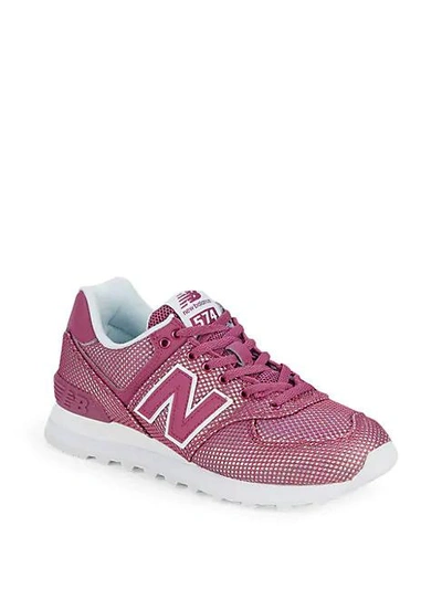 New Balance Perforated Low-top Sneakers In Dragon Fruit