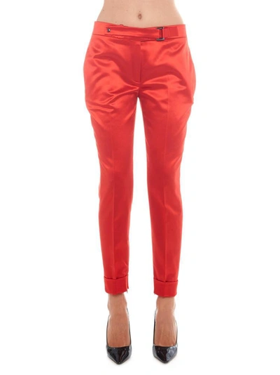 Tom Ford Cropped Trousers In Red