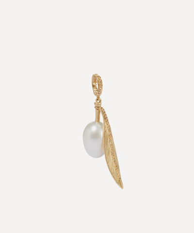 Annoushka Yellow Gold, Pearl And Diamond Olive Charm